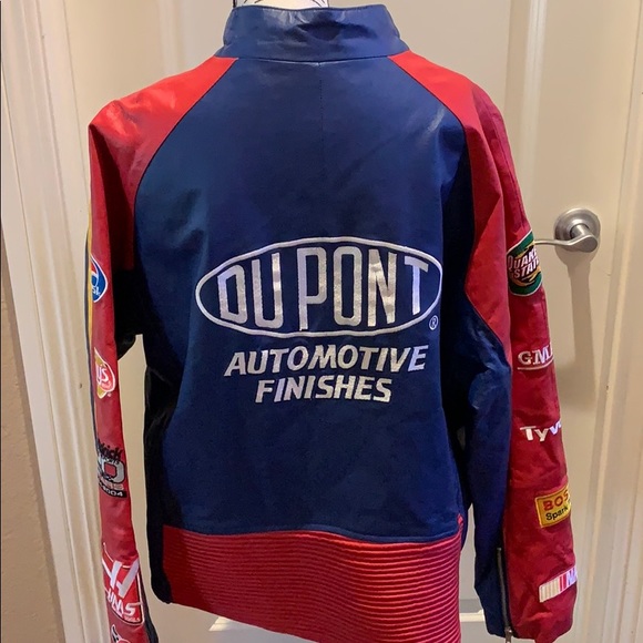 Men's DuPont Leather Race /Chase Nascar Jacket - Picture 2 of 4